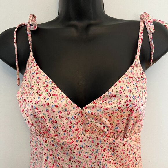 NWT Princess Polly Pink Floral The Veronica Midi Slip Dress, Size 2 - Picture 5 of 10